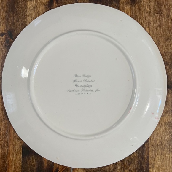 Blue Ridge Pottery Crabapple 118 Dinner Plates 9 1/2" VINTAGE Hand Painted - Picture 2 of 3